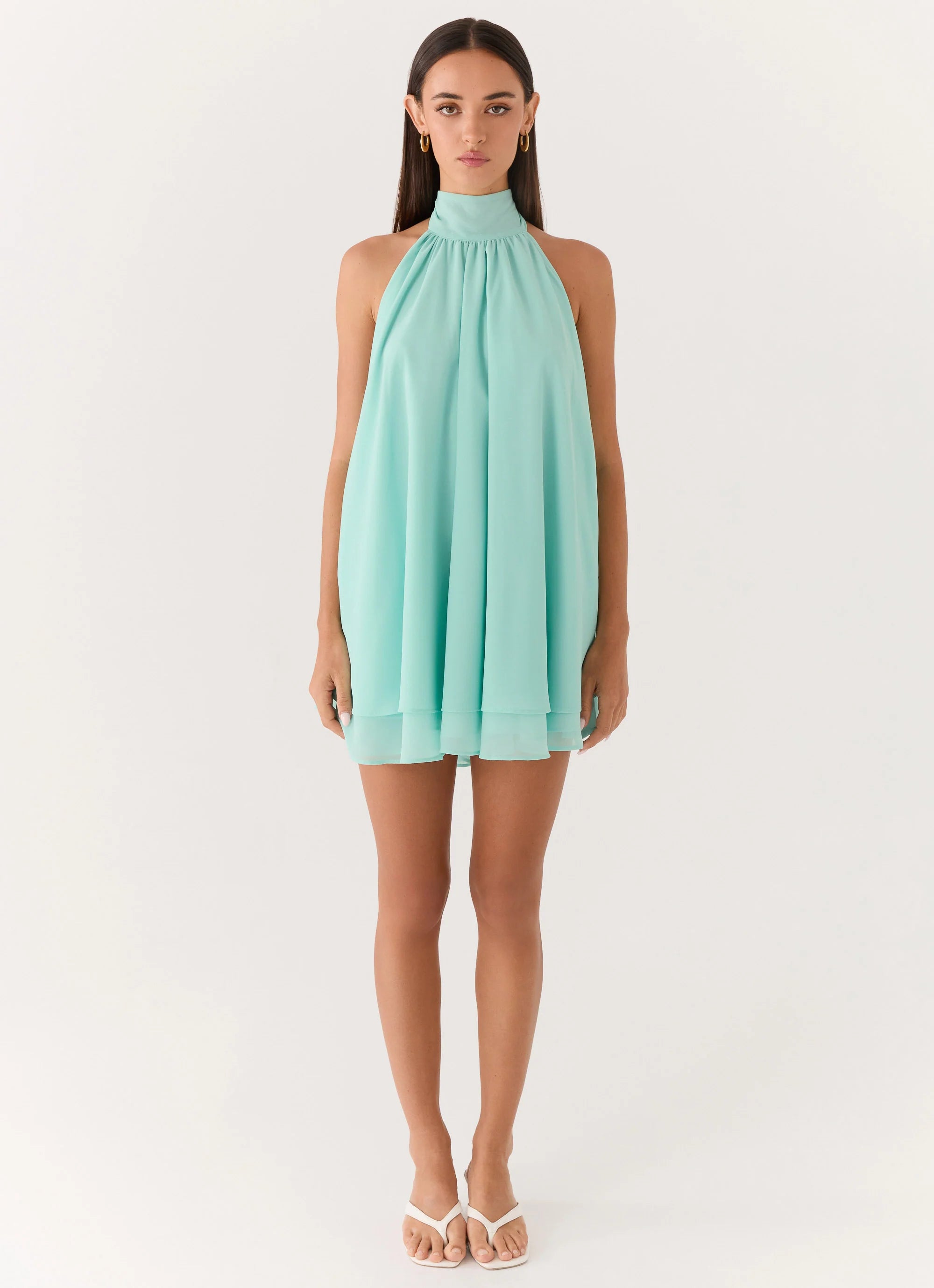 Lyrah Halter Mini Dress - Mint