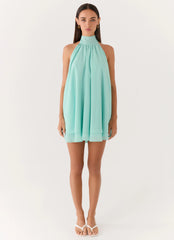 Lyrah Halter Mini Dress - Mint